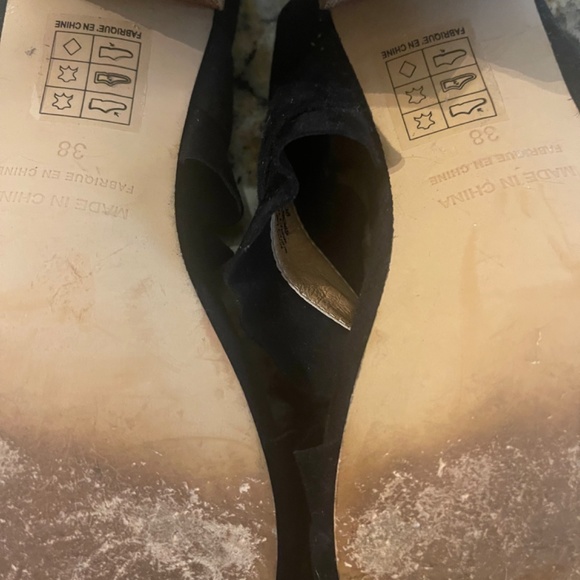 Free People Black Ruffled Velvet Sandal - Picture 9 of 9